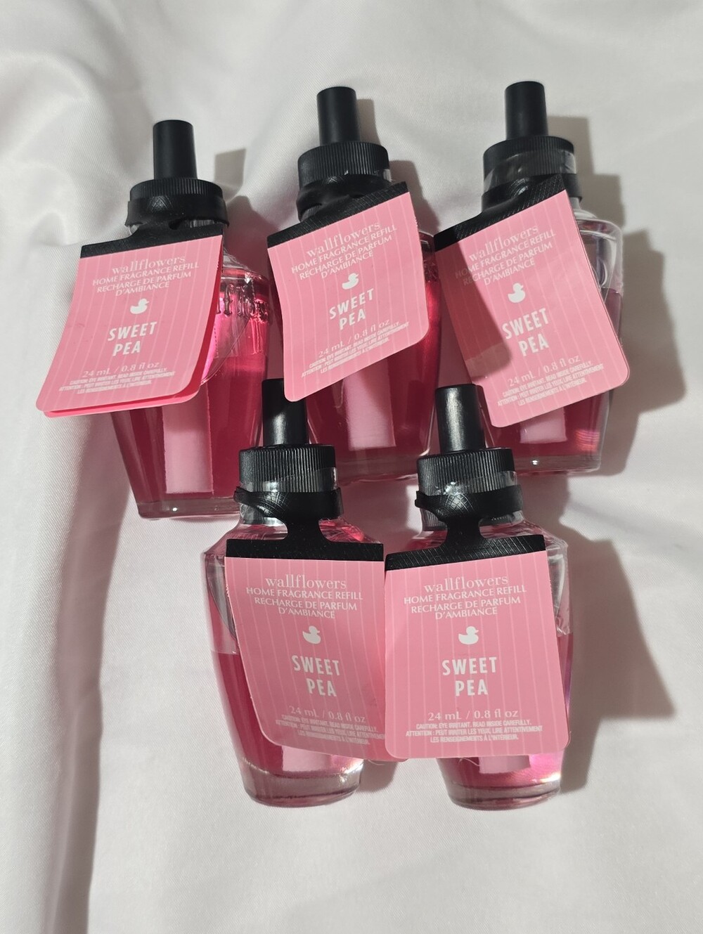 NWT White Barn Wallflower Home Fragrance Refill Sweet Pea 5pcs Bath & Body Works